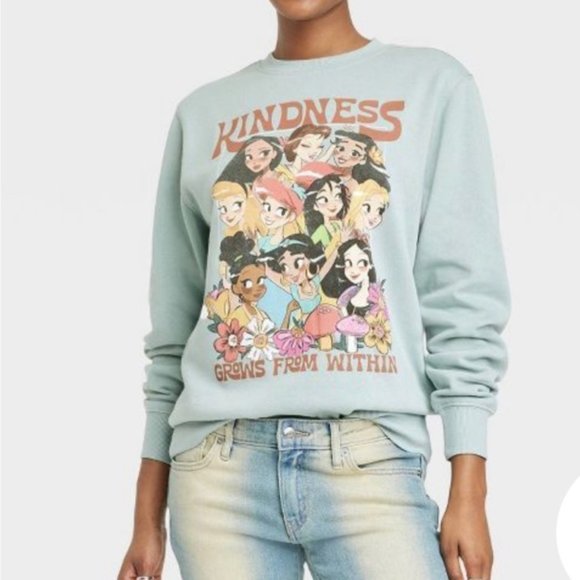 Disney Princesses Kindness Crewneck Sweatshirt Medium - Picture 1 of 5